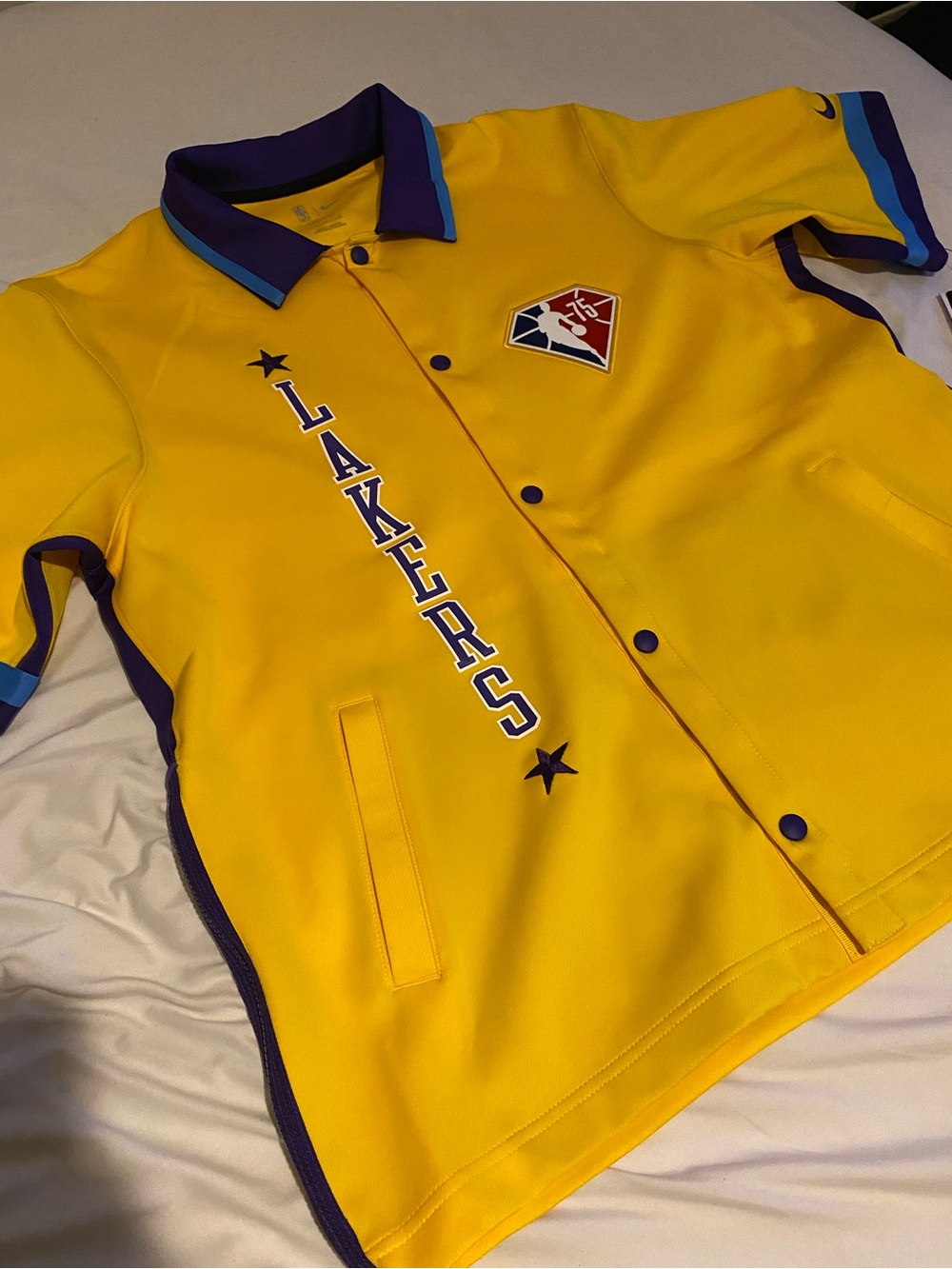Nike Los Angeles Lakers Showtime 75th Anniversary Warmup Jersey